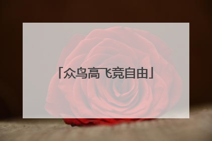 众鸟高飞竞自由