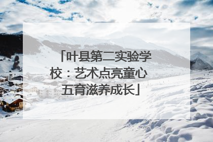 叶县第二实验学校：艺术点亮童心 五育滋养成长