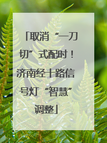 取消“一刀切”式配时！济南经十路信号灯“智慧”调整