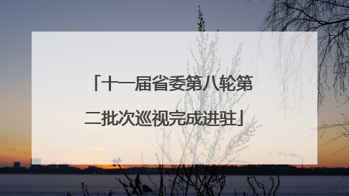 十一届省委第八轮第二批次巡视完成进驻