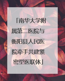 南华大学附属第二医院与衡阳县人民医院牵手共建紧密型医联体