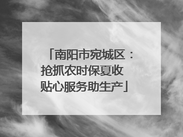 南阳市宛城区：抢抓农时保夏收 贴心服务助生产