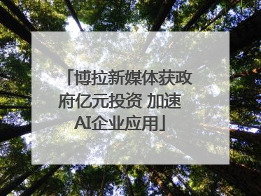 博拉新媒体获政府亿元投资 加速AI企业应用