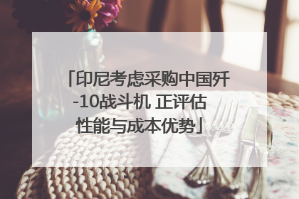 印尼考虑采购中国歼-10战斗机 正评估性能与成本优势