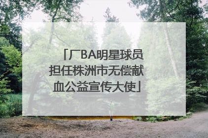 厂BA明星球员担任株洲市无偿献血公益宣传大使