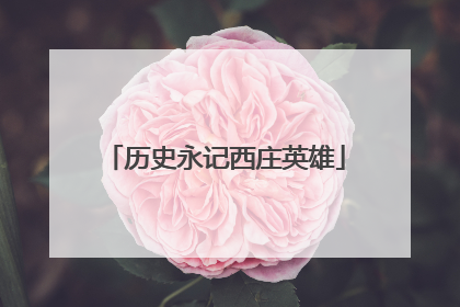 历史永记西庄英雄