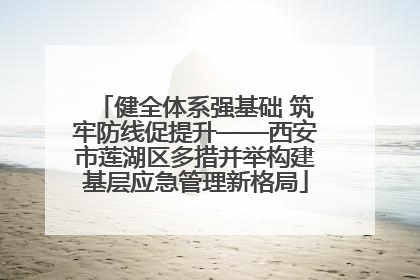 健全体系强基础 筑牢防线促提升——西安市莲湖区多措并举构建基层应急管理新格局