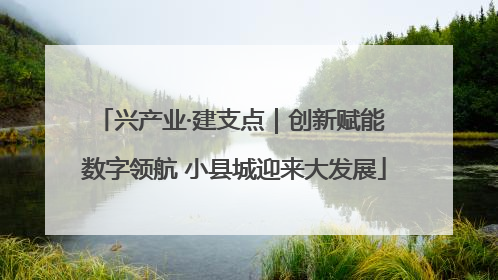 兴产业·建支点｜创新赋能 数字领航 小县城迎来大发展