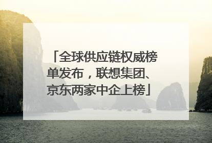 全球供应链权威榜单发布，联想集团、京东两家中企上榜