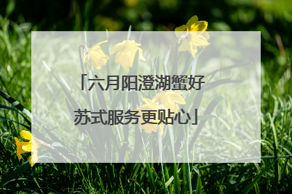 六月阳澄湖蟹好 苏式服务更贴心
