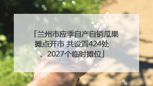 兰州市应季自产自销瓜果摊点开市 共设置424处、2027个临时摊位