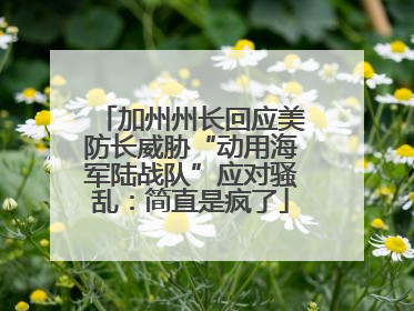加州州长回应美防长威胁“动用海军陆战队”应对骚乱：简直是疯了