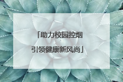 助力校园控烟 引领健康新风尚
