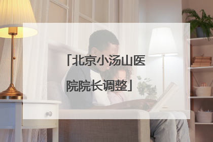 北京小汤山医院院长调整