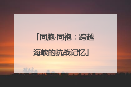 同胞·同袍：跨越海峡的抗战记忆