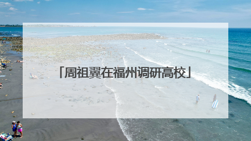 周祖翼在福州调研高校