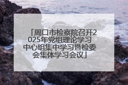 周口市检察院召开2025年党组理论学习中心组集中学习暨检委会集体学习会议