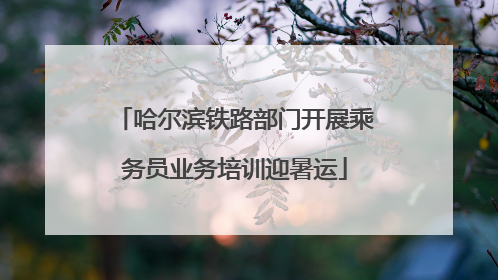 哈尔滨铁路部门开展乘务员业务培训迎暑运