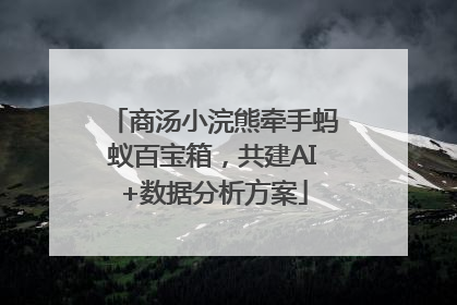 商汤小浣熊牵手蚂蚁百宝箱，共建AI+数据分析方案