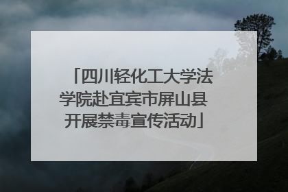 四川轻化工大学法学院赴宜宾市屏山县开展禁毒宣传活动