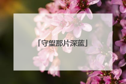 守望那片深蓝