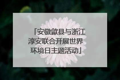 安徽歙县与浙江淳安联合开展世界环境日主题活动
