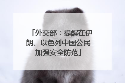 外交部：提醒在伊朗、以色列中国公民加强安全防范