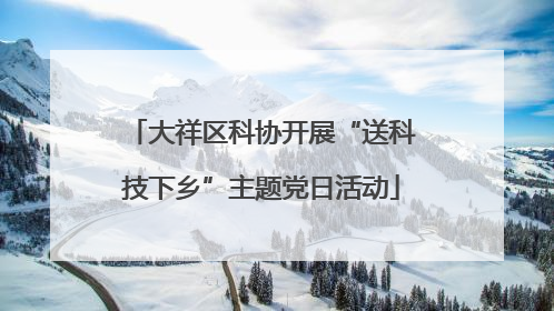 大祥区科协开展“送科技下乡”主题党日活动