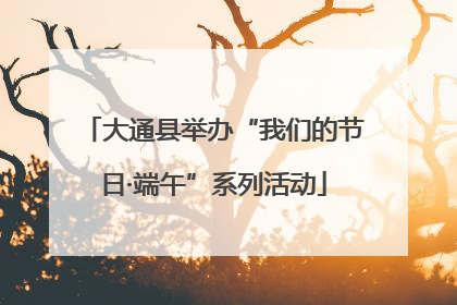 大通县举办“我们的节日·端午”系列活动