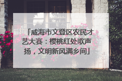 威海市文登区农民才艺大赛：樱桃红处歌声扬，文明新风满乡间