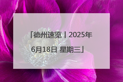 德州速览丨2025年6月18日 星期三