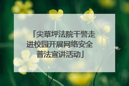 尖草坪法院干警走进校园开展网络安全普法宣讲活动