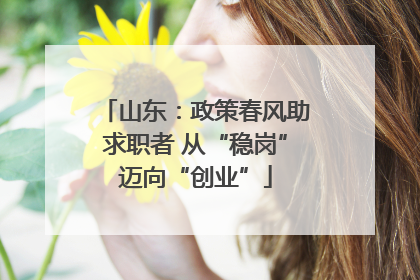 山东：政策春风助求职者 从“稳岗”迈向“创业”