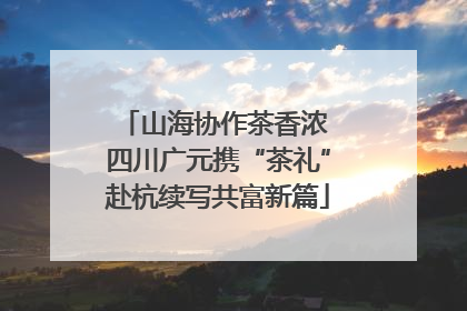 山海协作茶香浓 四川广元携“茶礼”赴杭续写共富新篇
