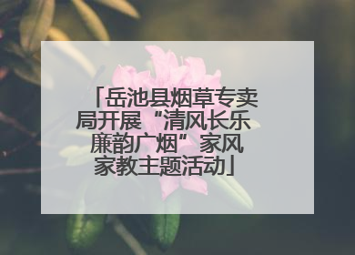 岳池县烟草专卖局开展“清风长乐 廉韵广烟”家风家教主题活动