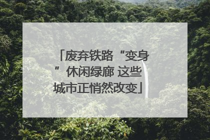 废弃铁路“变身”休闲绿廊 这些城市正悄然改变