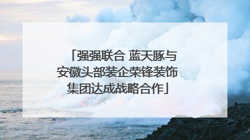 强强联合 蓝天豚与安徽头部装企荣锋装饰集团达成战略合作