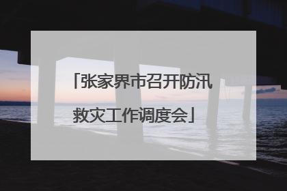 张家界市召开防汛救灾工作调度会