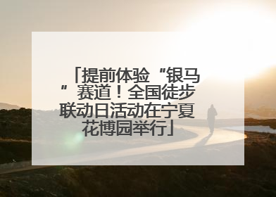提前体验“银马”赛道！全国徒步联动日活动在宁夏花博园举行