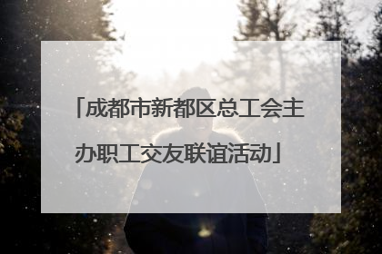 成都市新都区总工会主办职工交友联谊活动