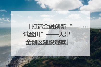 打造金融创新“试验田”——天津金创区建设观察