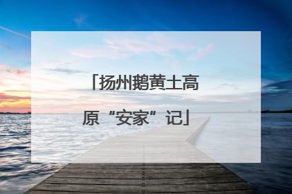 扬州鹅黄土高原“安家”记