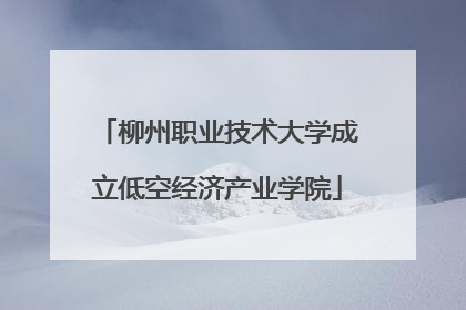 柳州职业技术大学成立低空经济产业学院