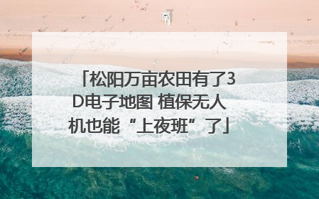 松阳万亩农田有了3D电子地图 植保无人机也能“上夜班”了