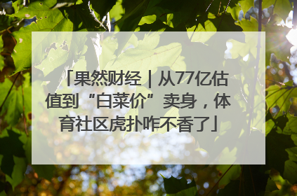 果然财经｜从77亿估值到“白菜价”卖身，体育社区虎扑咋不香了