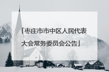 枣庄市市中区人民代表大会常务委员会公告