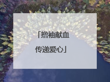 撸袖献血 传递爱心