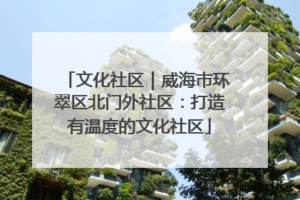 文化社区｜威海市环翠区北门外社区：打造有温度的文化社区