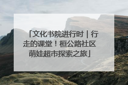 文化书院进行时｜行走的课堂！桓公路社区萌娃超市探索之旅