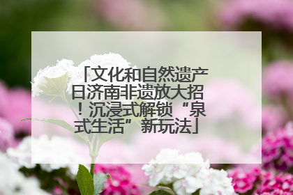 文化和自然遗产日济南非遗放大招！沉浸式解锁“泉式生活”新玩法